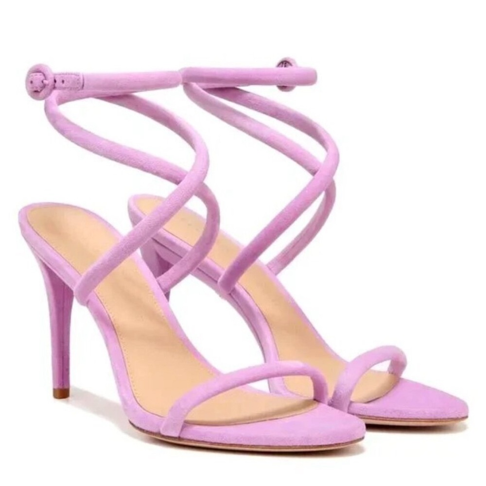 Veronica Beard Lilac Strappy Stiletto Sandals